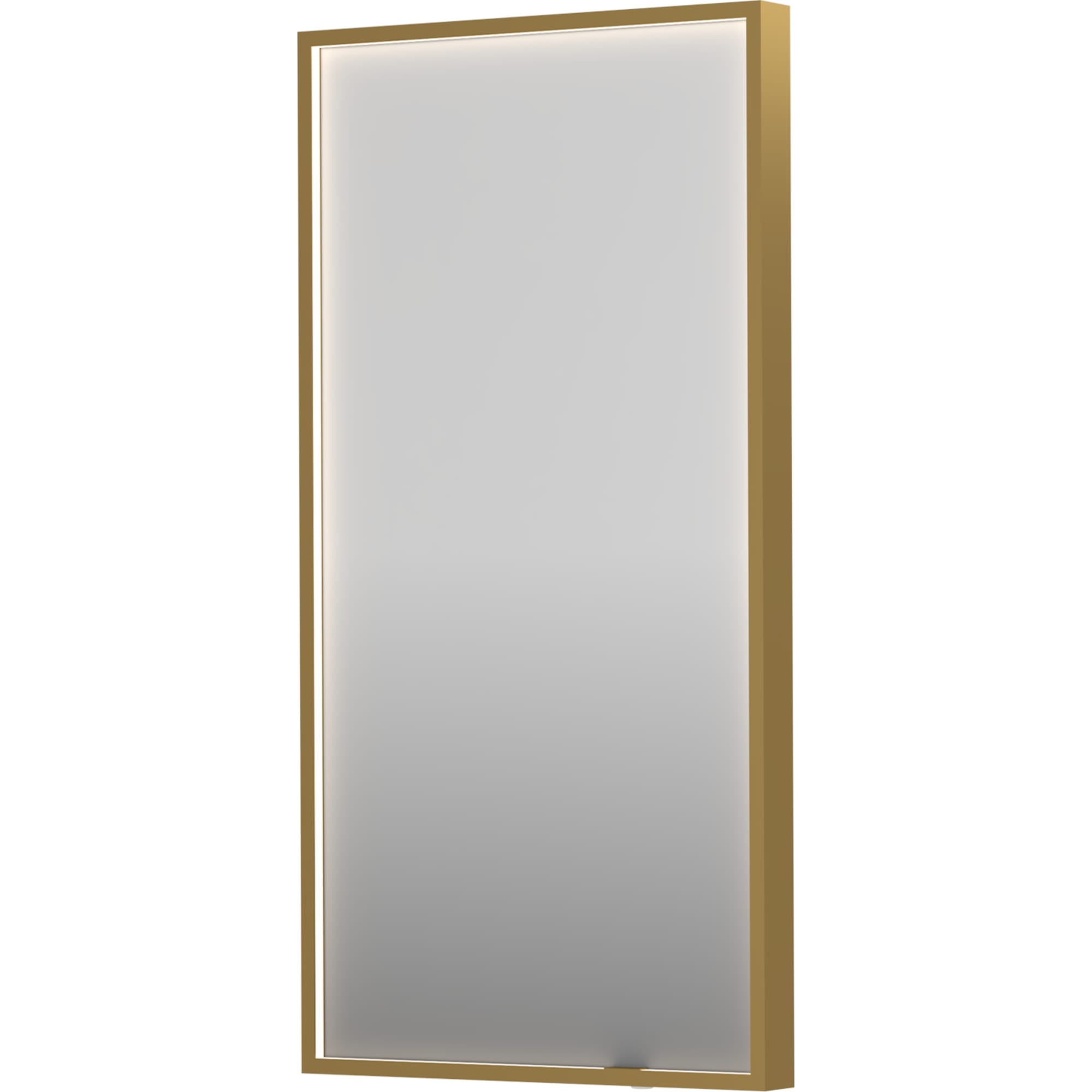 Sanibell INK SP19 LED spejl 40x80cm på børstet mat guld aluramme