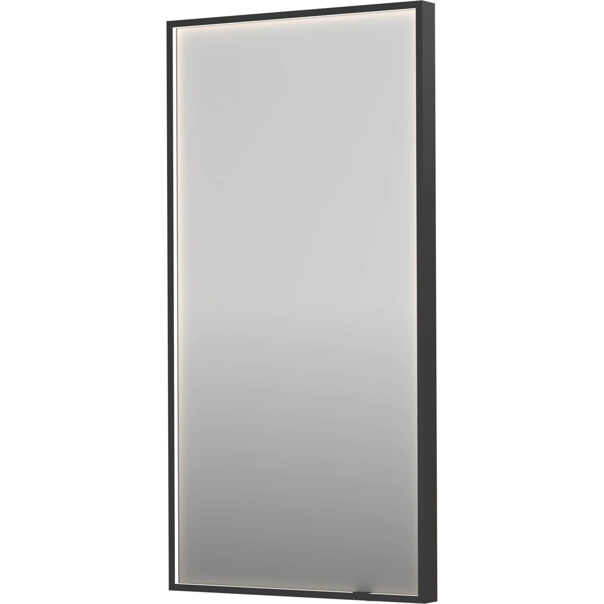 Sanibell INK SP19 LED spejl 50x100cm børstet metal sort aluramme