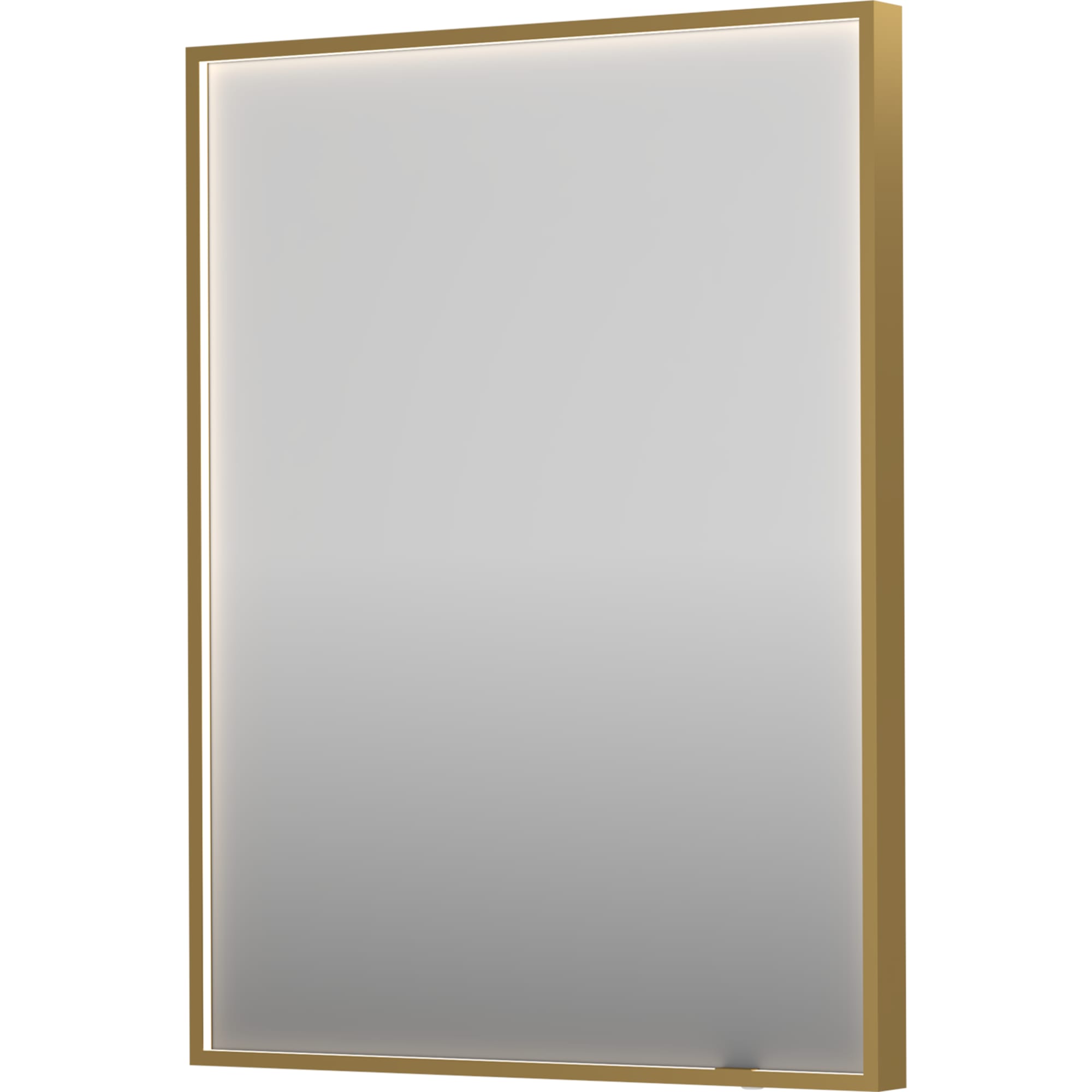 Sanibell INK SP19 LED spejl 60x80cm på børstet mat guld aluramme