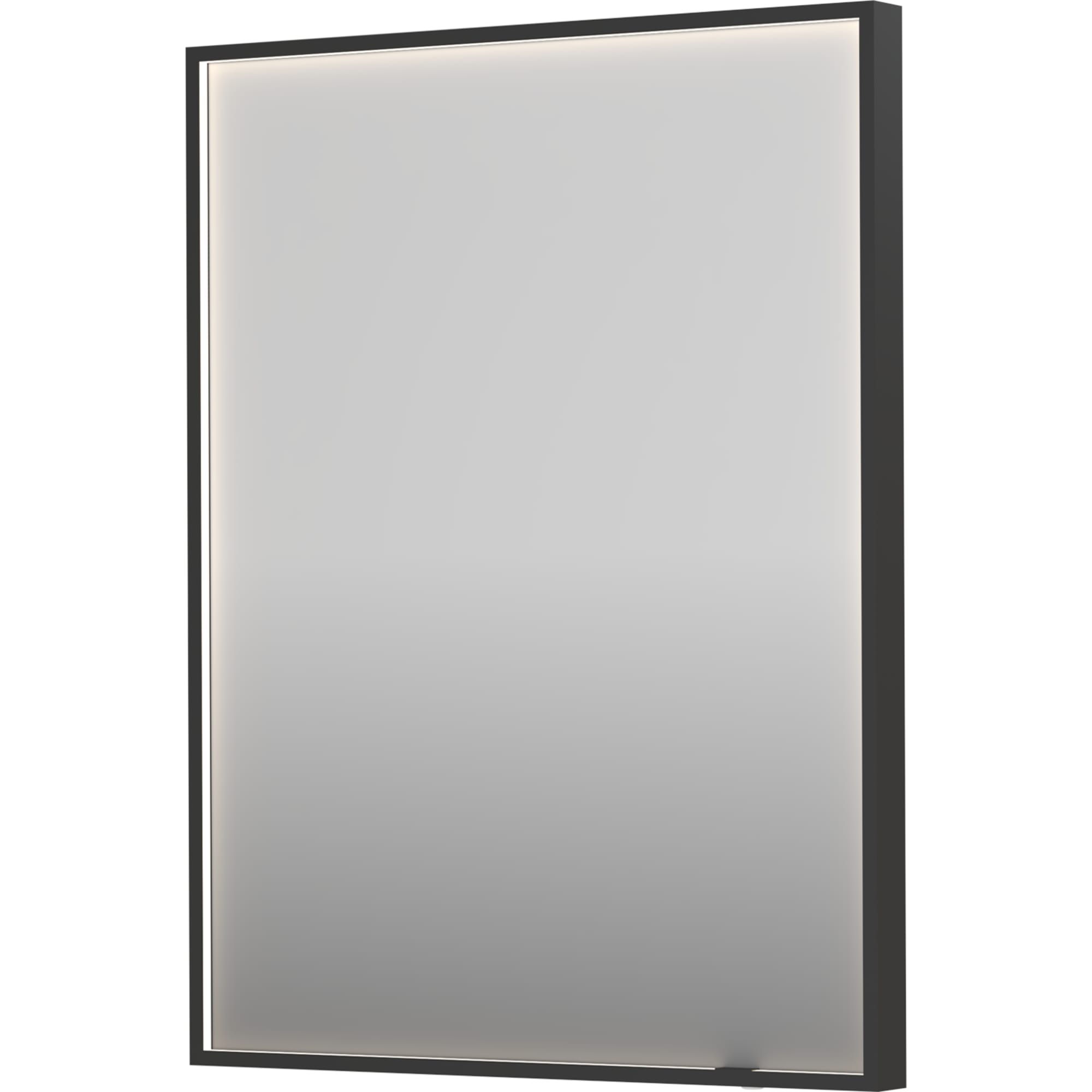 Sanibell INK SP19 LED spejl 60x80cm børstet metal sort aluramme
