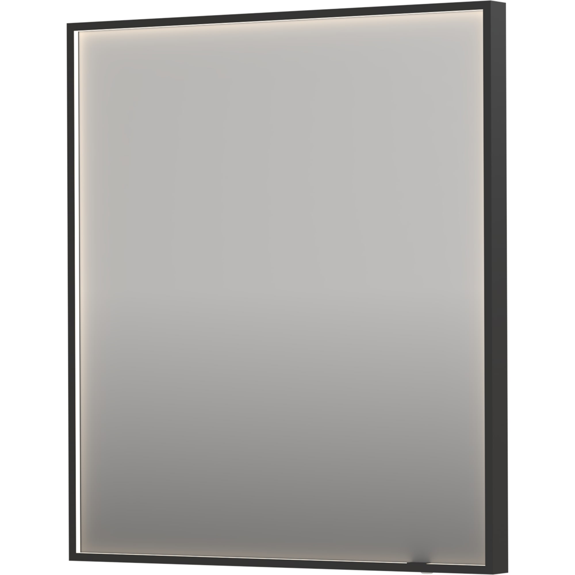 Sanibell INK SP19 LED spejl 70x80cm børstet metal sort aluramme