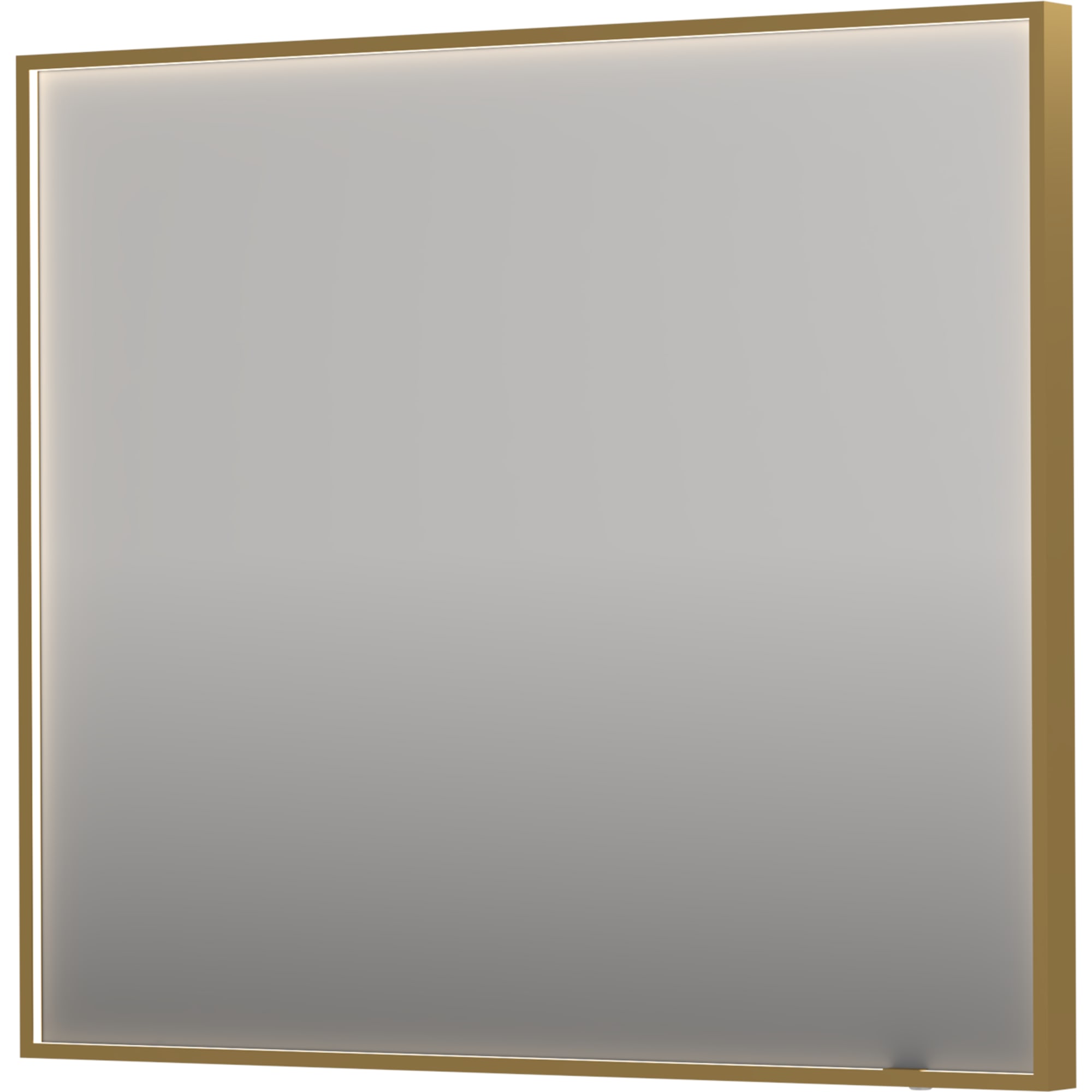 Sanibell INK SP19 LED spejl 90x80cm på børstet mat guld aluramme
