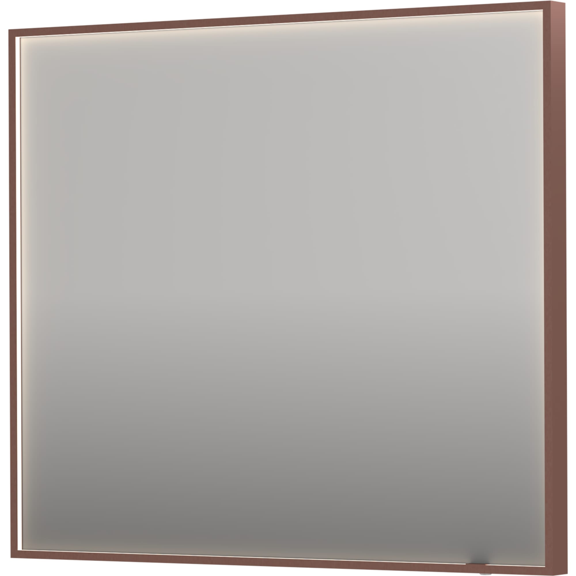 Sanibell INK SP19 LED spejl 90x80cm på børstet kobber aluramme