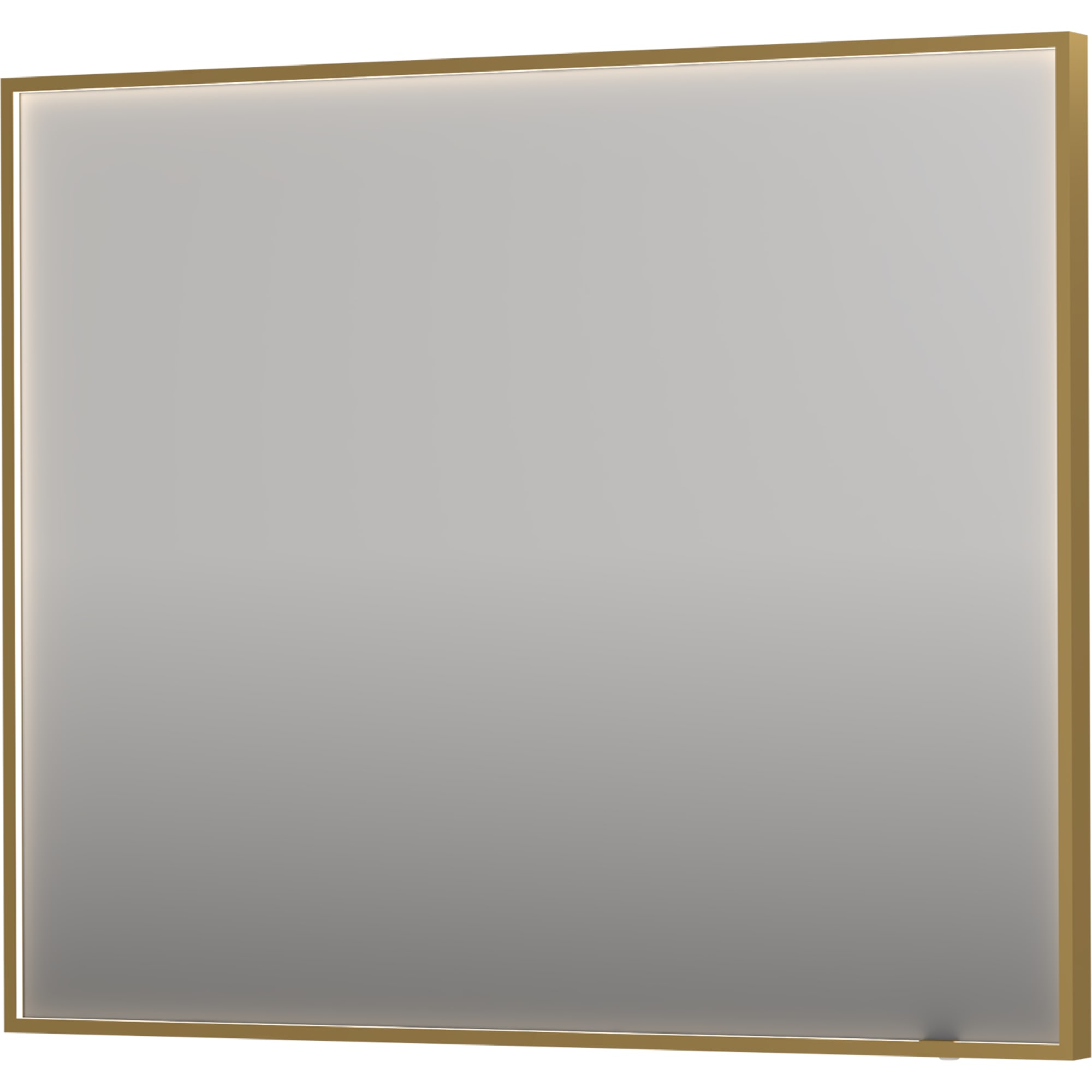 Sanibell INK SP19 LED spejl 100x80 på børstet mat guld aluramme