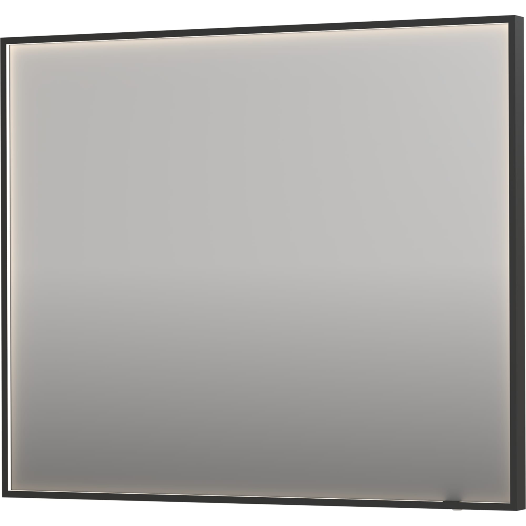Sanibell INK SP19 LED spejl 100x80cm børstet metal sort aluramme