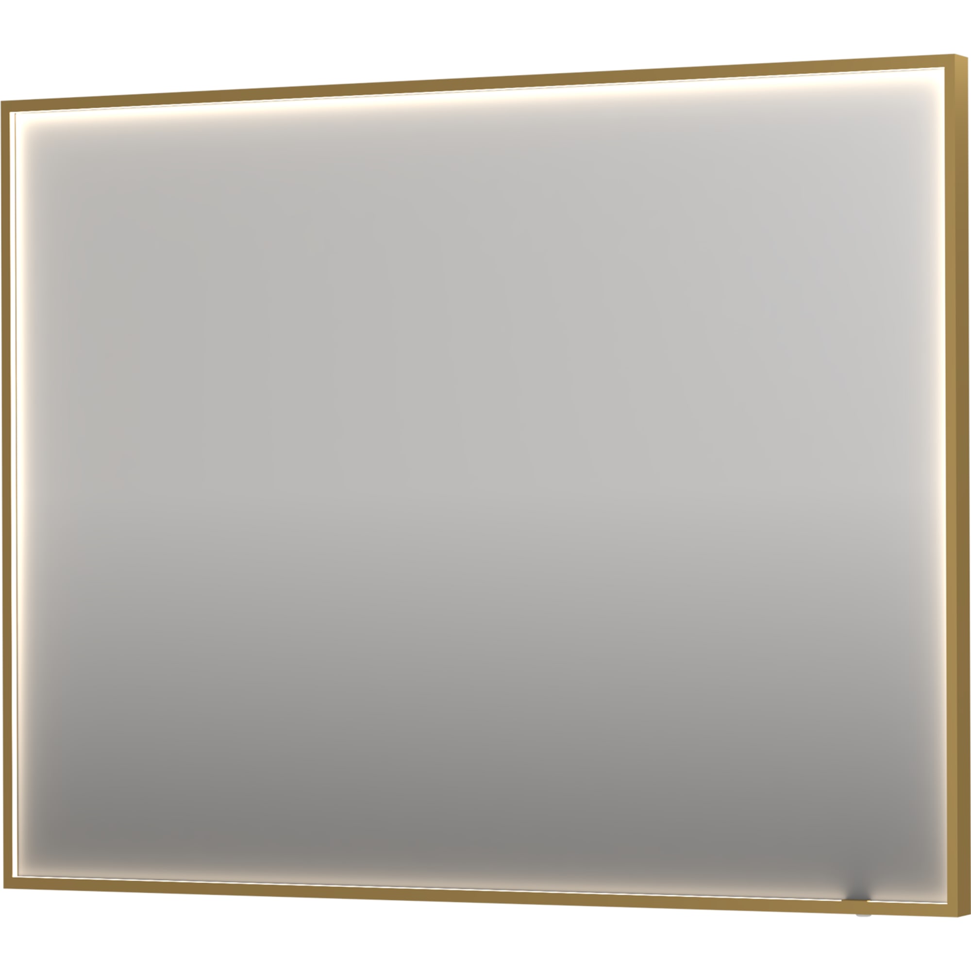 Sanibell INK SP19 LED spejl 120x80 på børstet mat guld aluramme
