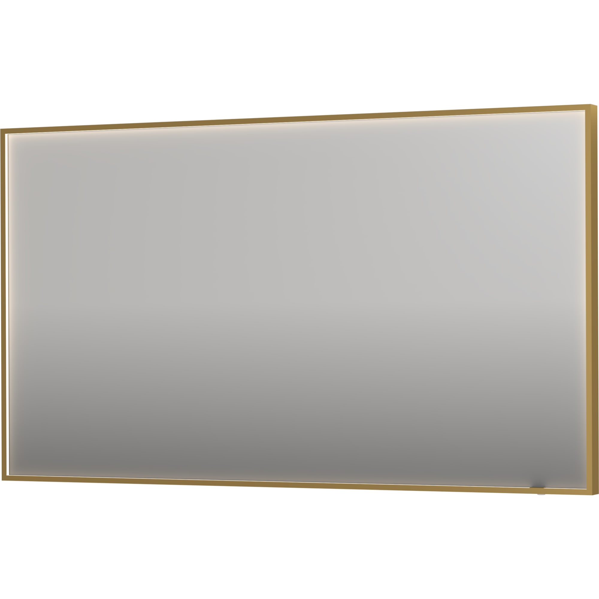 Sanibell INK SP19 LED spejl 140x80 på børstet mat guld aluramme
