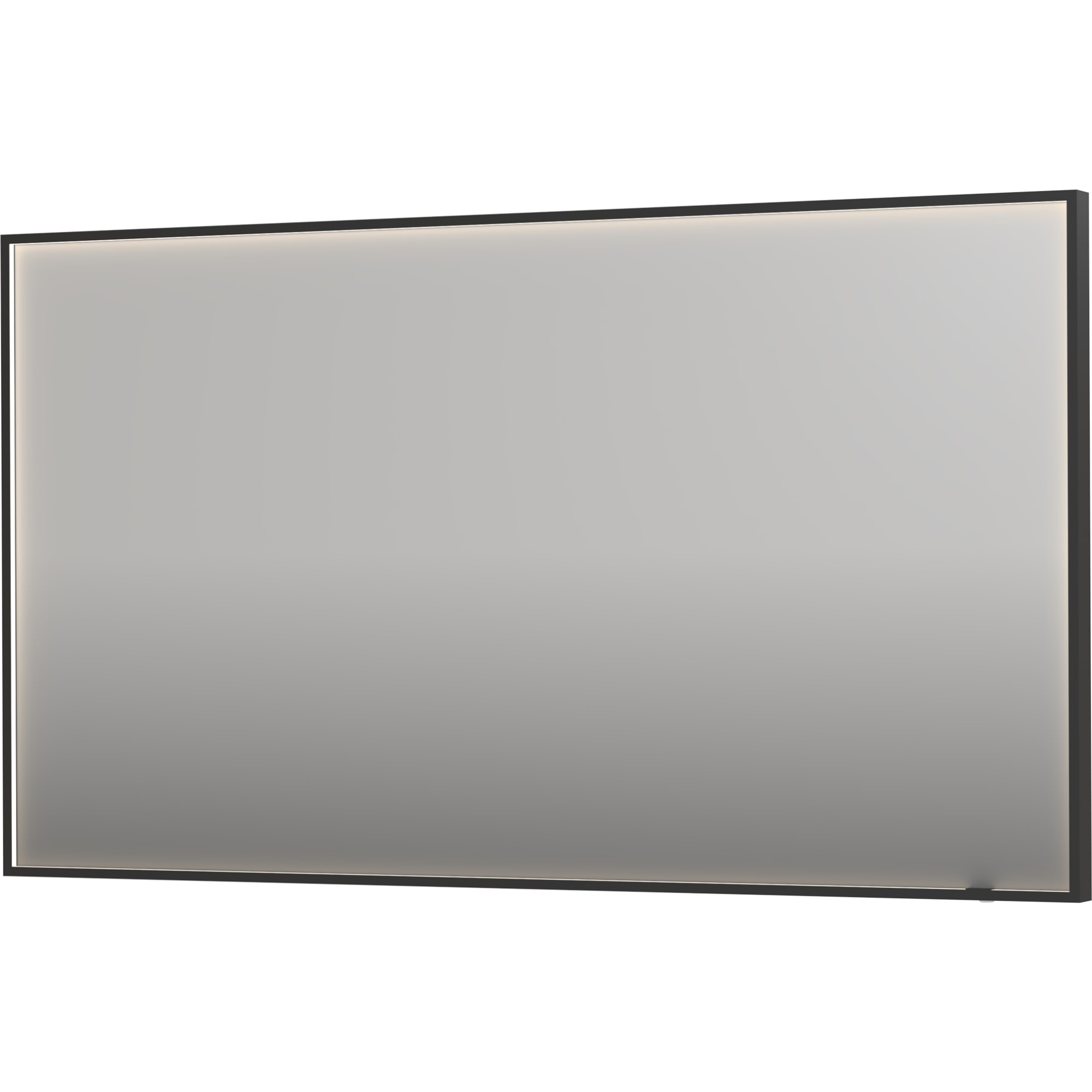 Sanibell INK SP19 LED spejl 140x80cm børstet metal sort aluramme