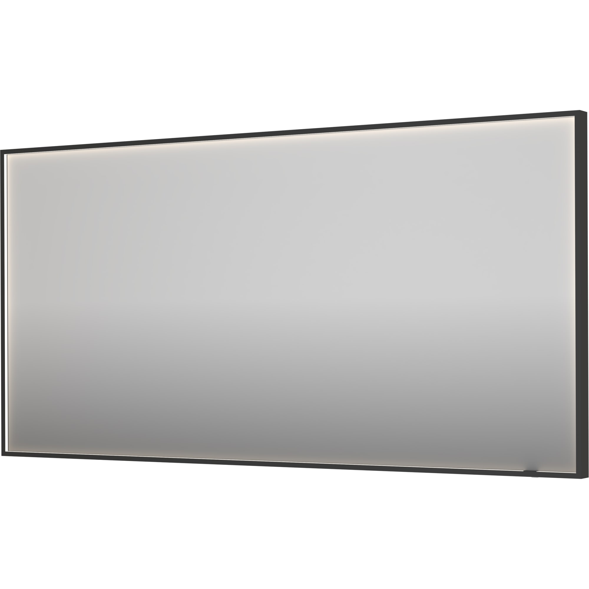 Sanibell INK SP19 LED spejl 160x80cm børstet metal sort aluramme