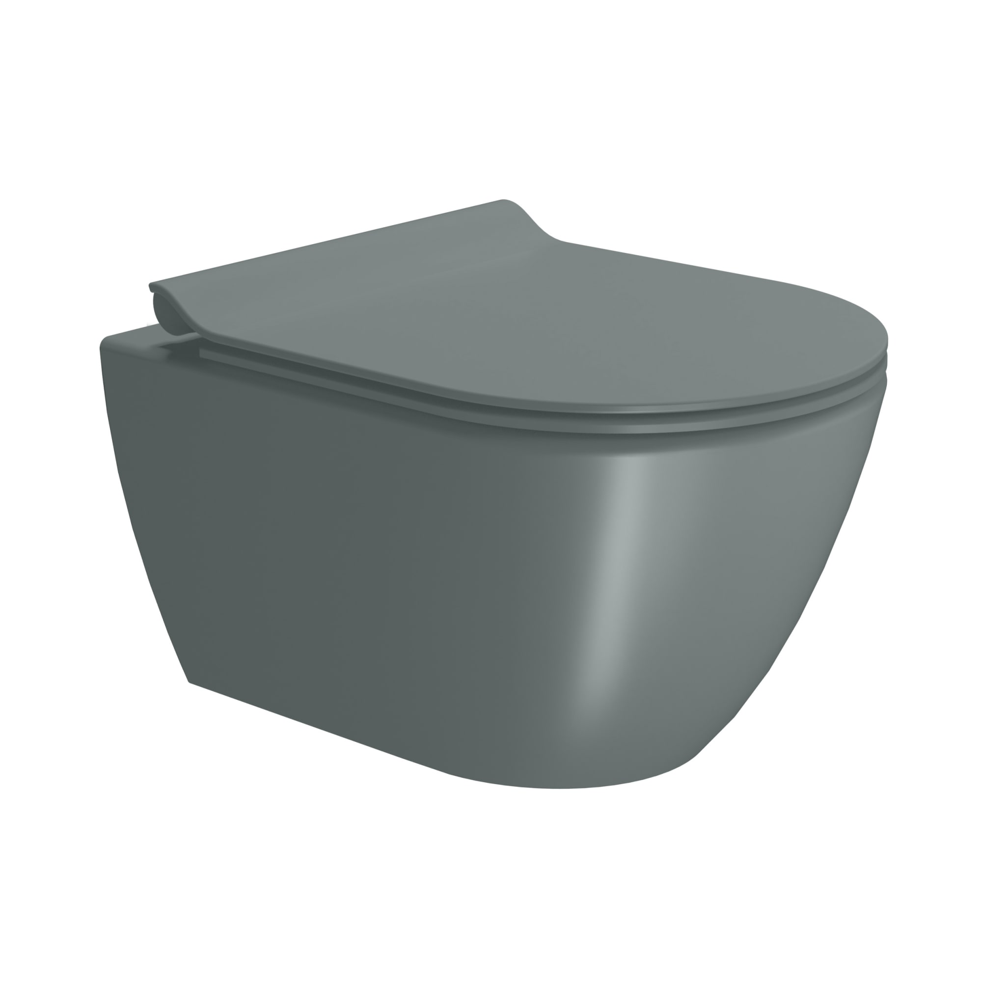 GSI Pura væghængt toilet 50x36cm med Swirlflush, farve agave