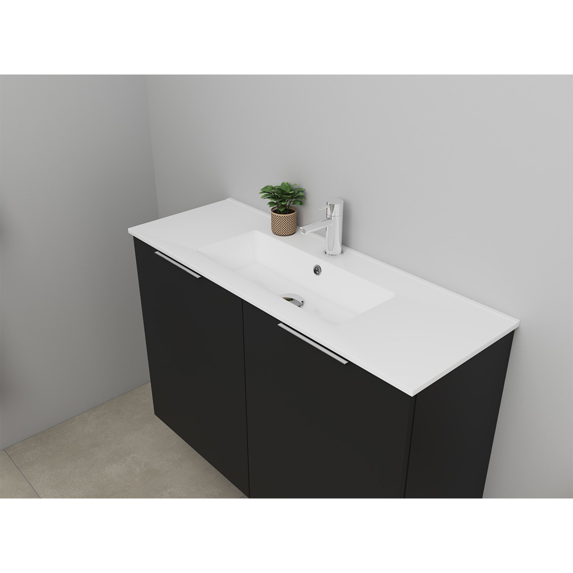 Sanibell Online møbelsæt 101x36cm matsort med 2 låger