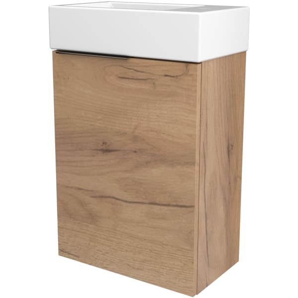 Basic line skab whiskey eg med krom greb 38,5x22,5x52cm