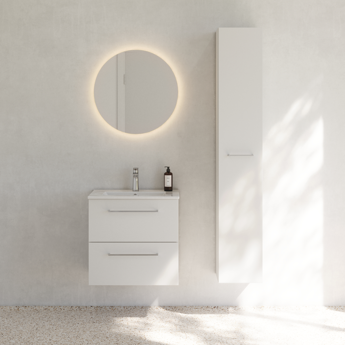 Dansani YOU Corona spejl med integreret LED-lys. Ø60