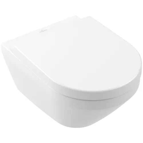 Villeroy & Boch Architectura væghængt toilet, uden skyllekant, rengøringsvenlig, hvid